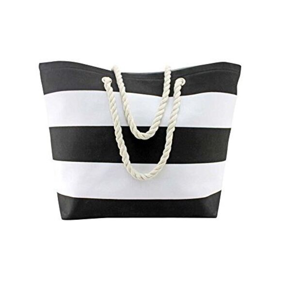 Wide Stripe Deluxe Oversize Beach Tote Bag - Picture 5 of 8